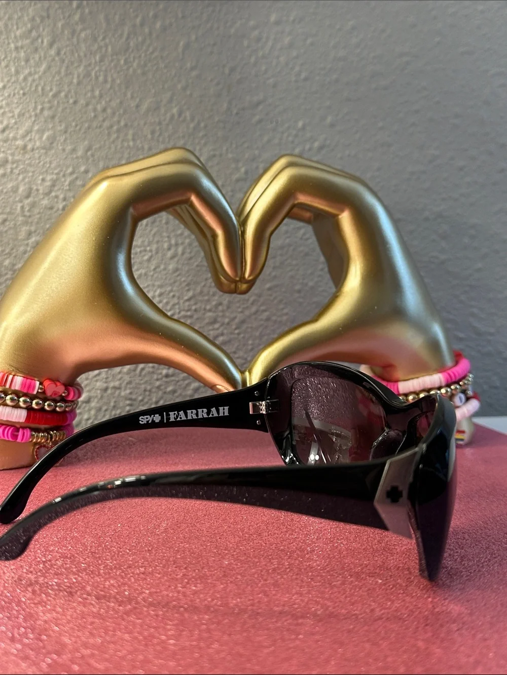 SPY Black Oversized Women's Sunglasses Happy Lens allows the suns good rays
